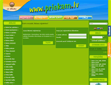 Tablet Screenshot of priekam.lv
